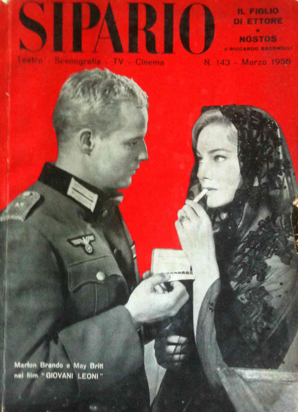 SIPARIO magazine side cover Issue 143 March 1958